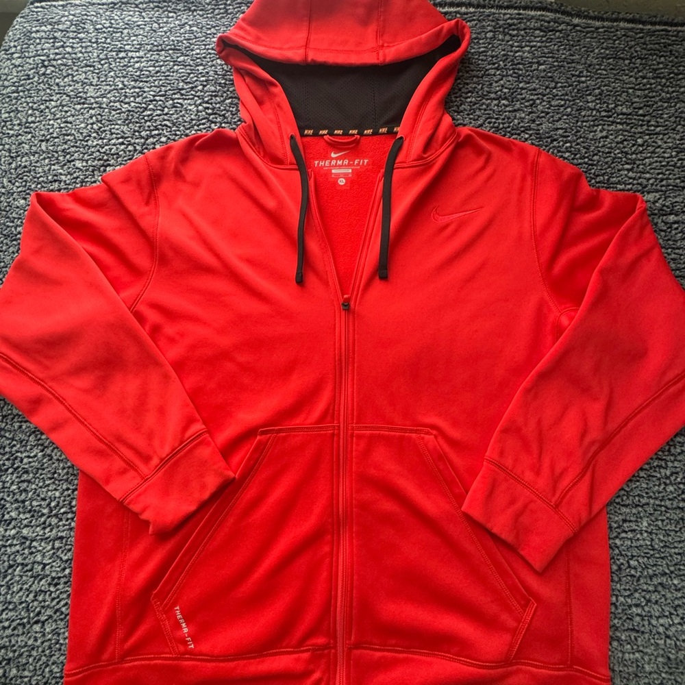 Nike Bright Red Therma-Fit Hoodie